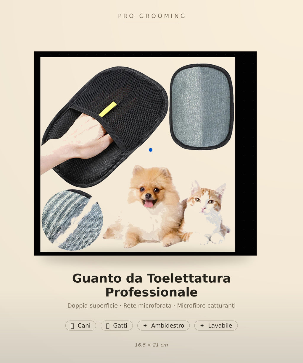  "guanto togli peli per cani e gatti PawVerse"